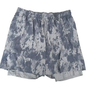 Skora‎ Qwick-Dry All Day Shorts Size XL Blue Marled Lined Training